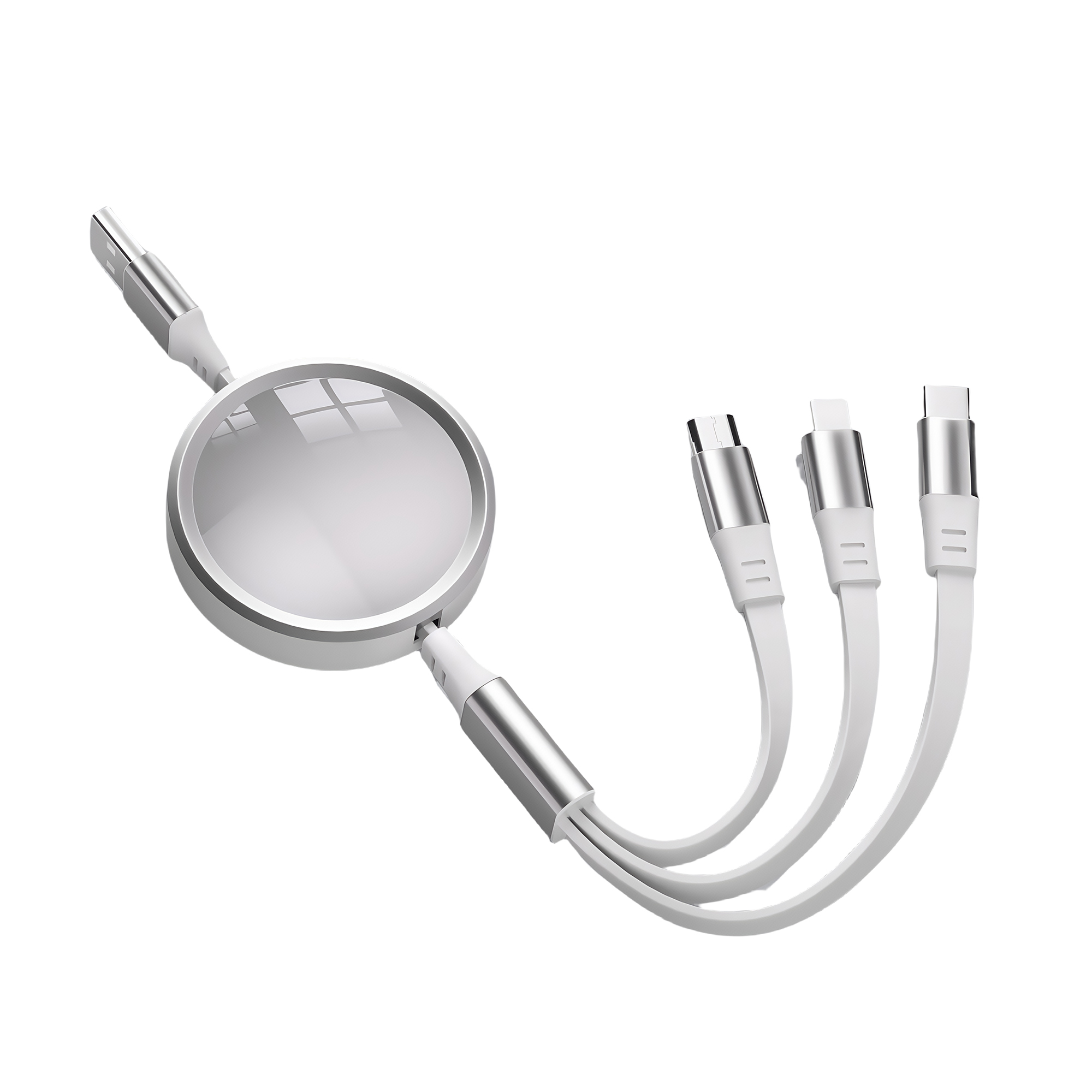 Retractable 3-in-1 Fast Charging Cable with 4-Level Adjustable Length, Tangle-Free Design 7