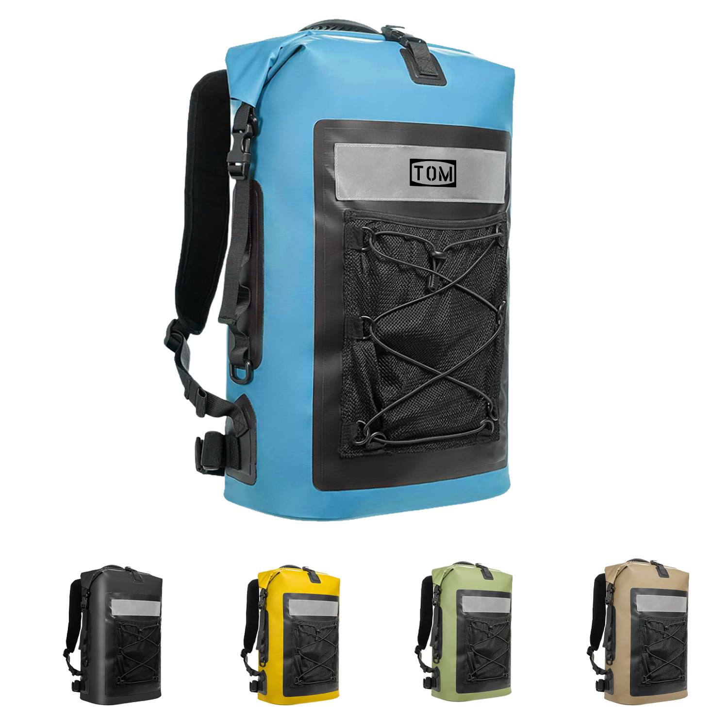 Outdoor Walking Camping 35L Waterproof Bucket Backpack 6