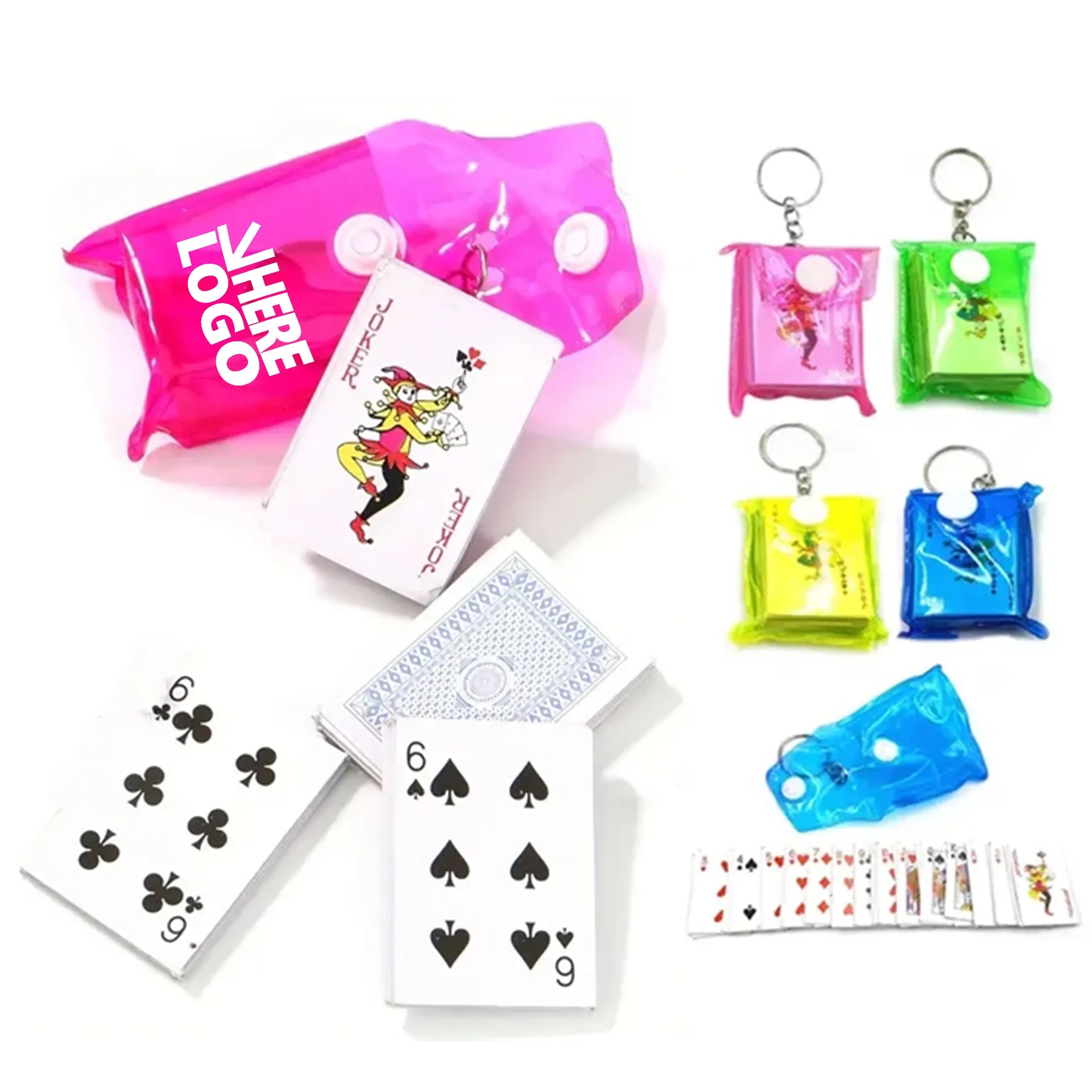 MOQ 20 Mini Poker Keychain with Waterproof Bag 1