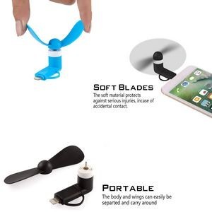 2 In 1 Mini Fan For USB C Ports With Safety Features 2