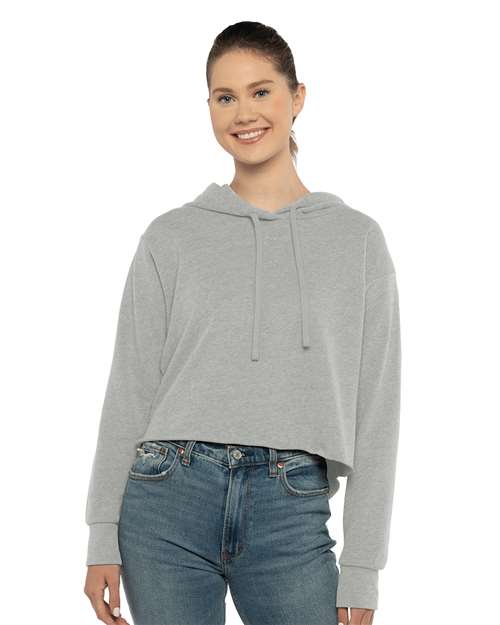 Women's Laguna Sueded Raw Edge Crop Hoodie Sweatshirt - 9384 42