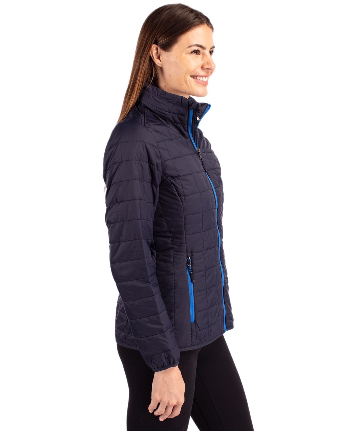 Cutter & Buck Rainier Recycled Insulated Puffer Womens Full Zip Jacket 105