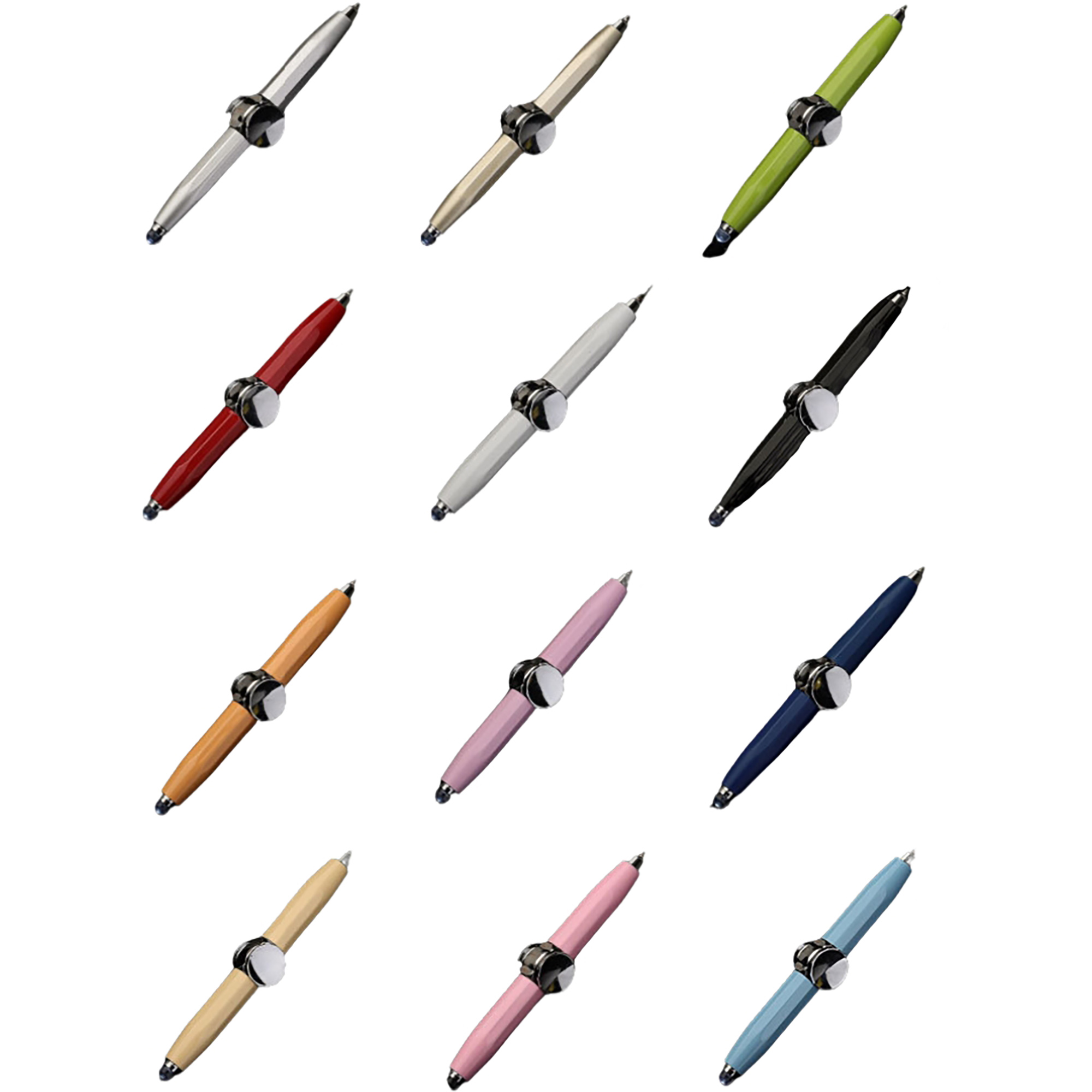 LED Light Metal Fidget Spinner Stress Relief Ballpoint Pen 7