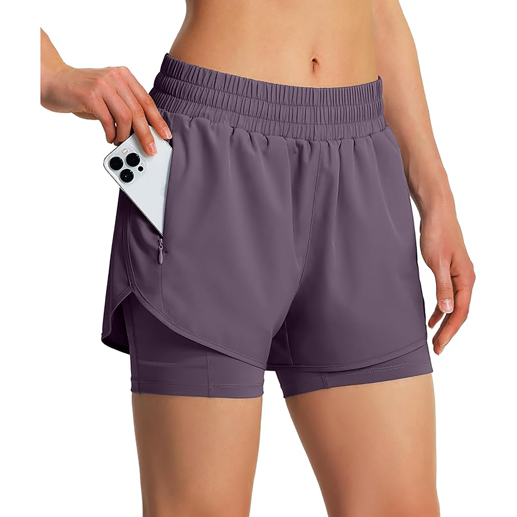 Women's2 I n 1 Quick Drying Sports Shorts with Lining 9