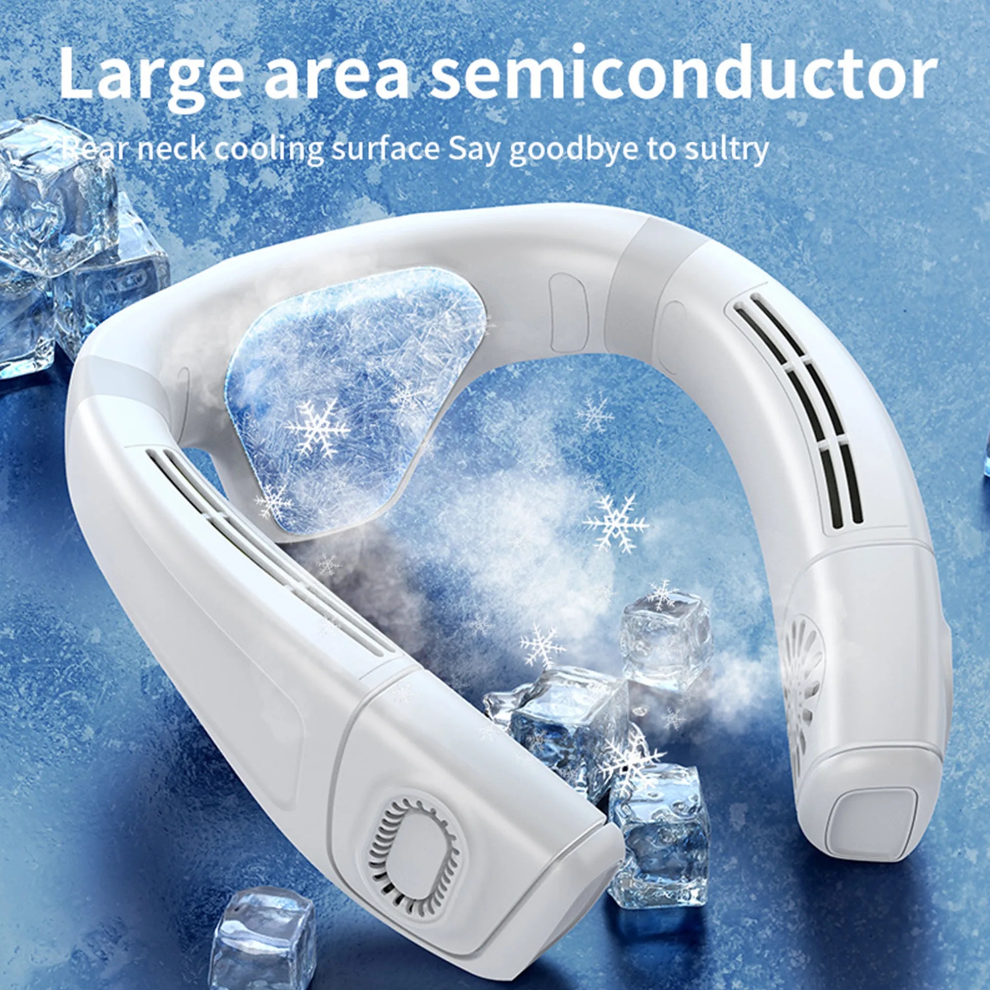 Portable Neck Fan With Semiconductor Cooling & Ice Touch 4