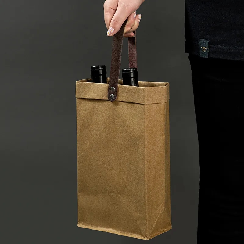 2 Bottle Tote  Reusable Wine Bag 2