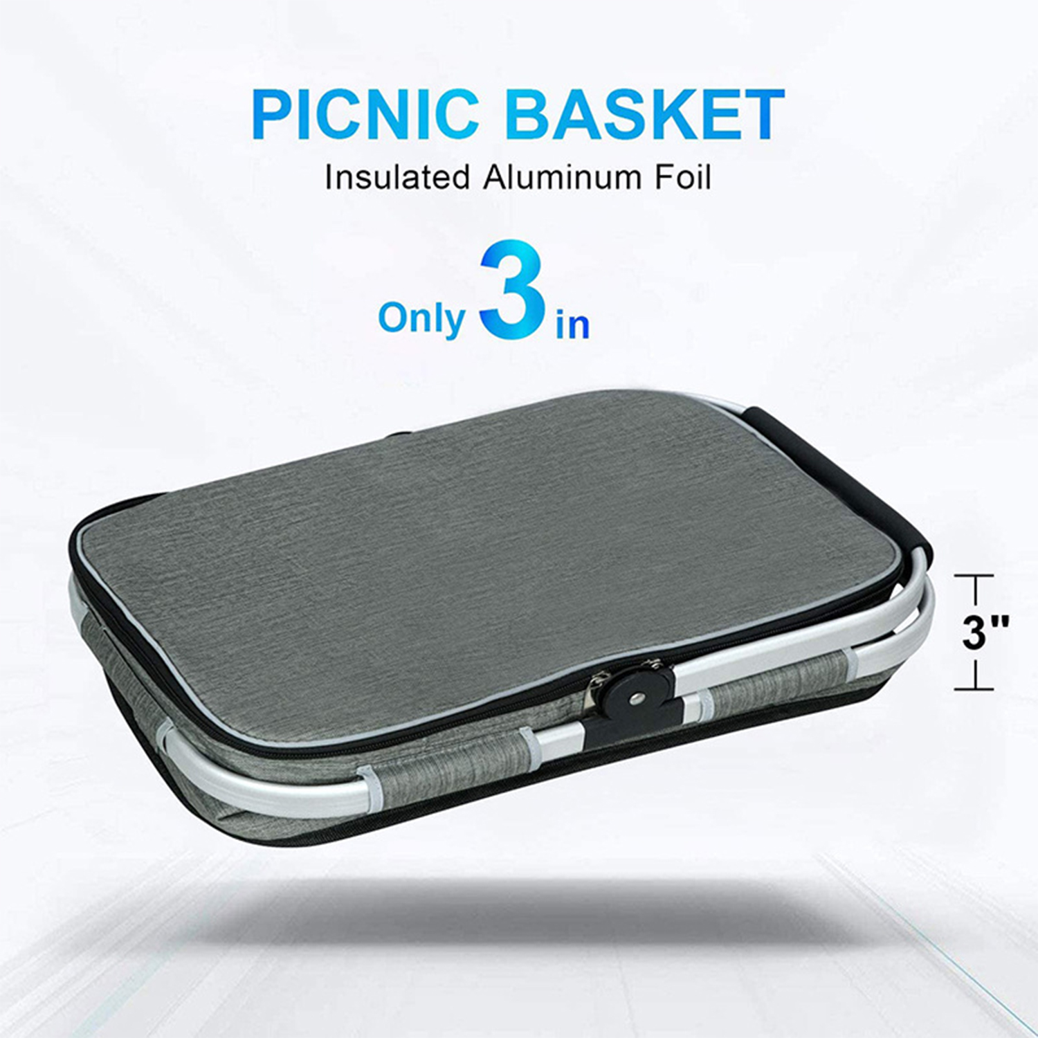 Large Capacity Waterproof Insulated Foldable Picnic Basket 3