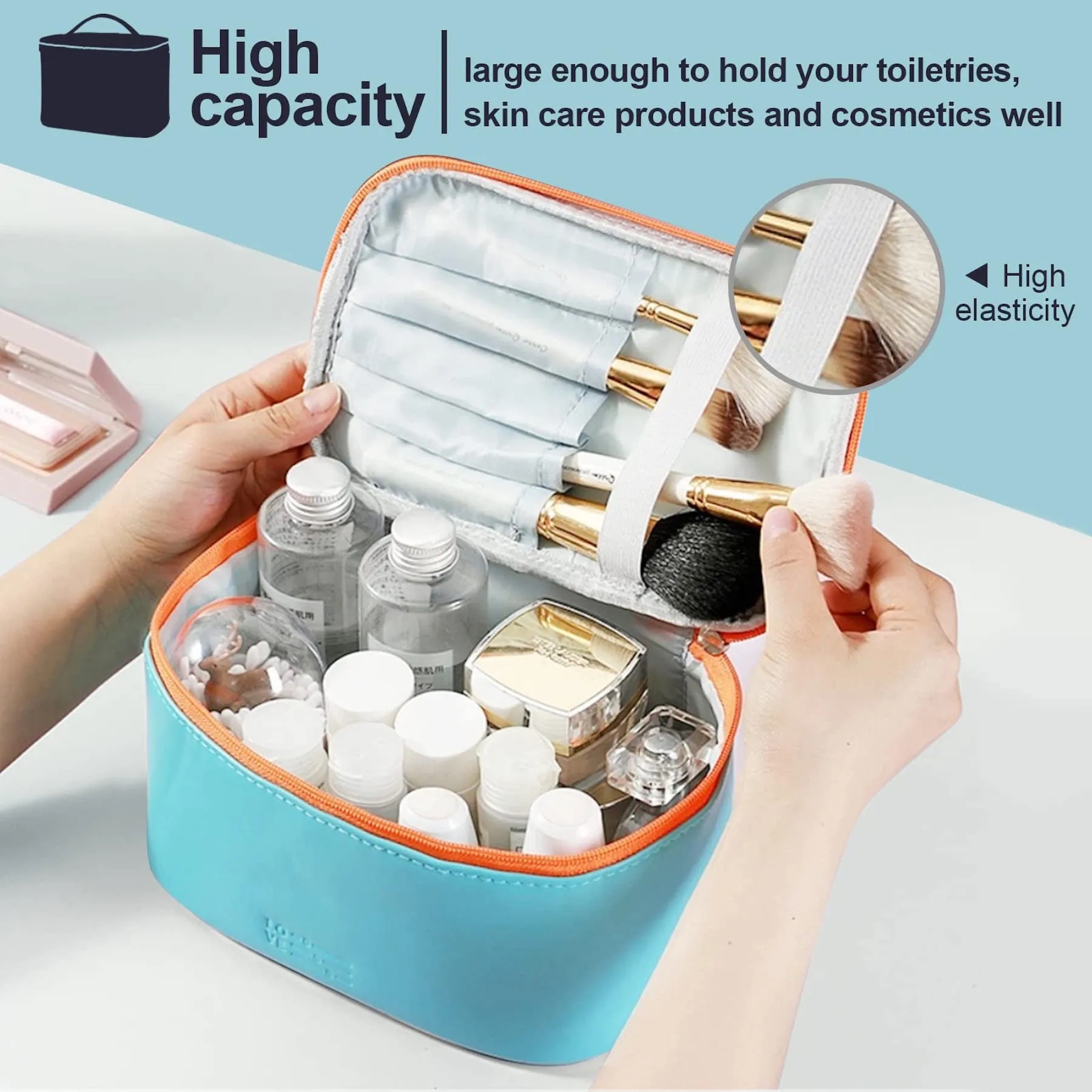 PU Waterproof Travel Cosmetic Bag 4