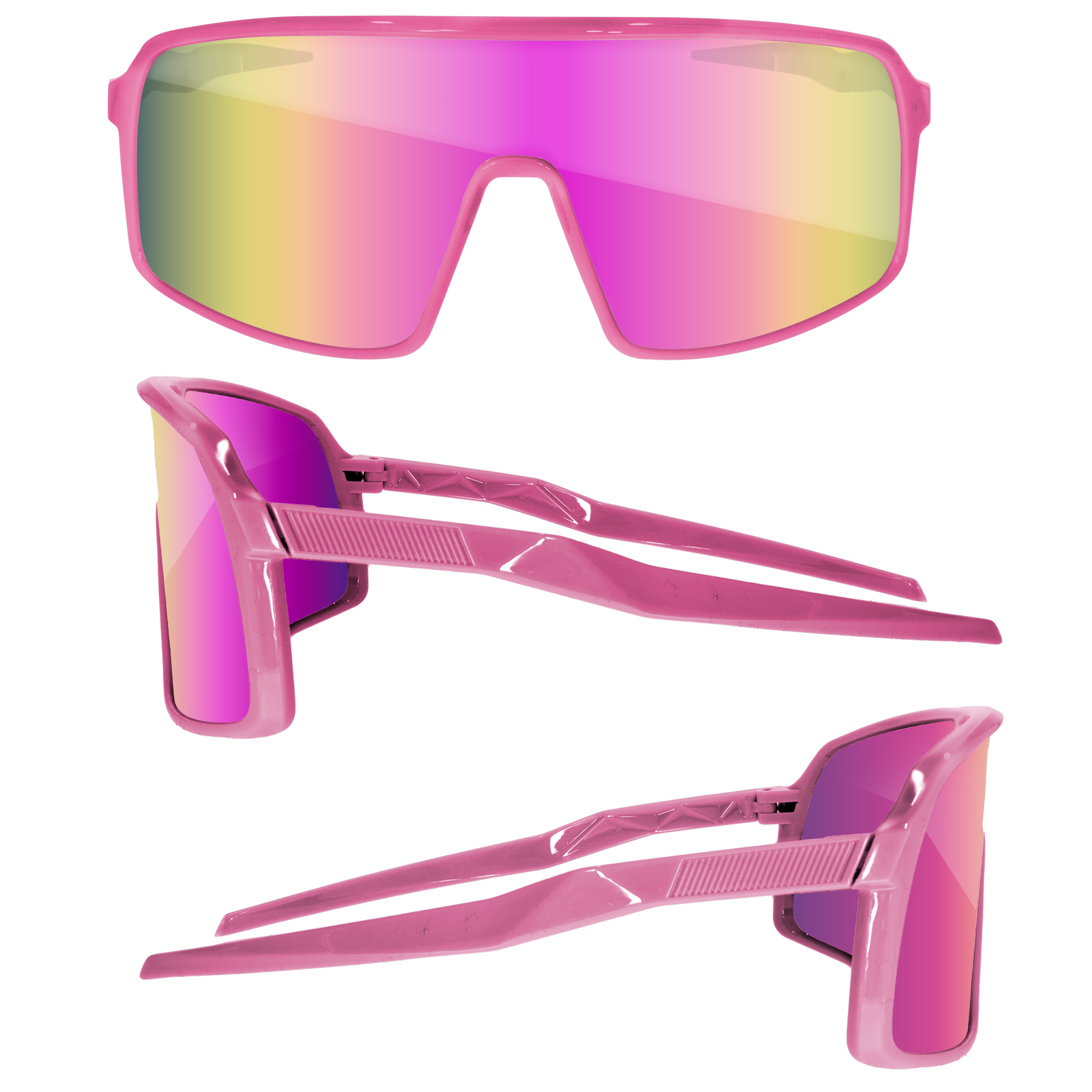 Sport Viper Mirror Sunglasses w/ 1 Color Lens Imprint 5