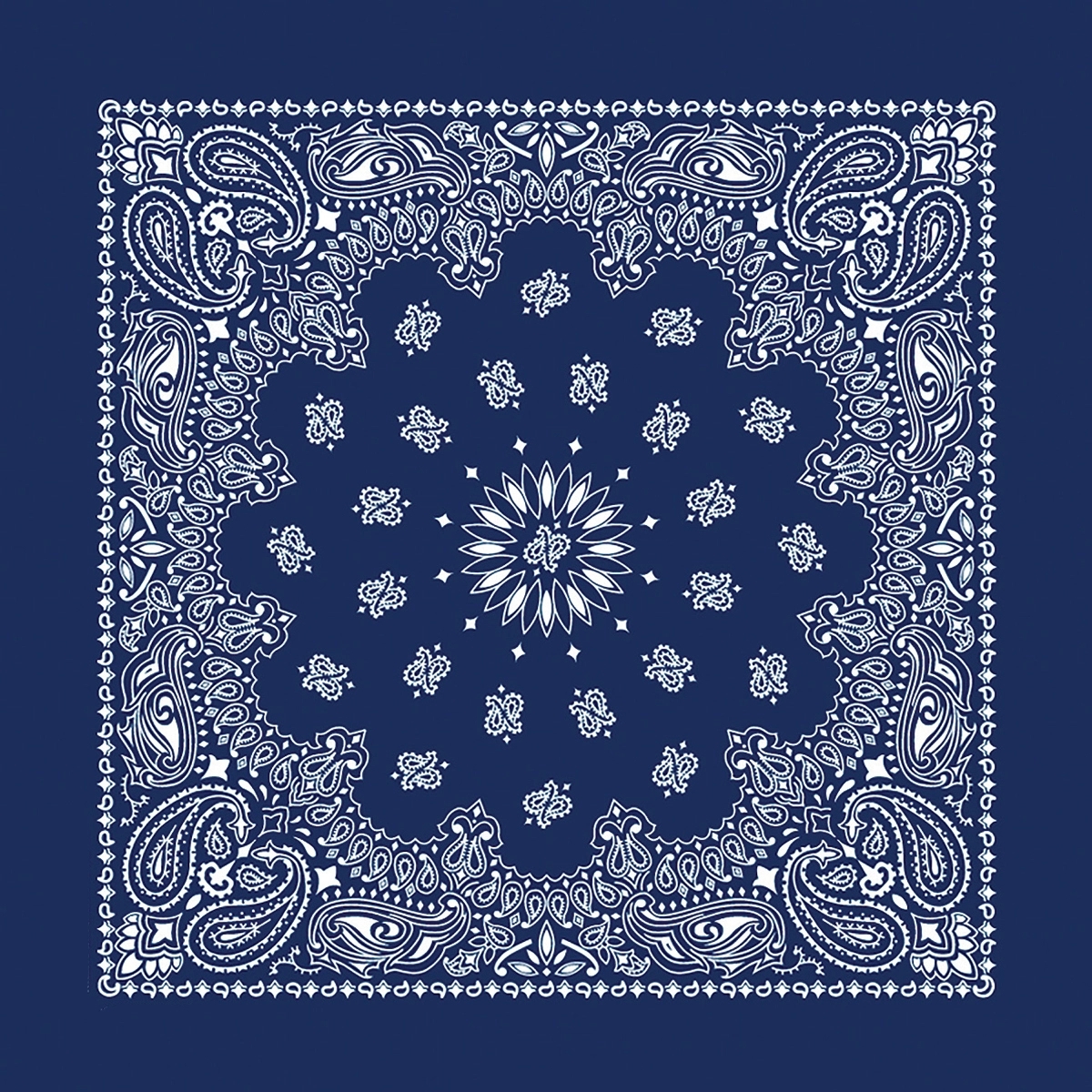 100% Cotton Custom Paisley Square Bandana 7