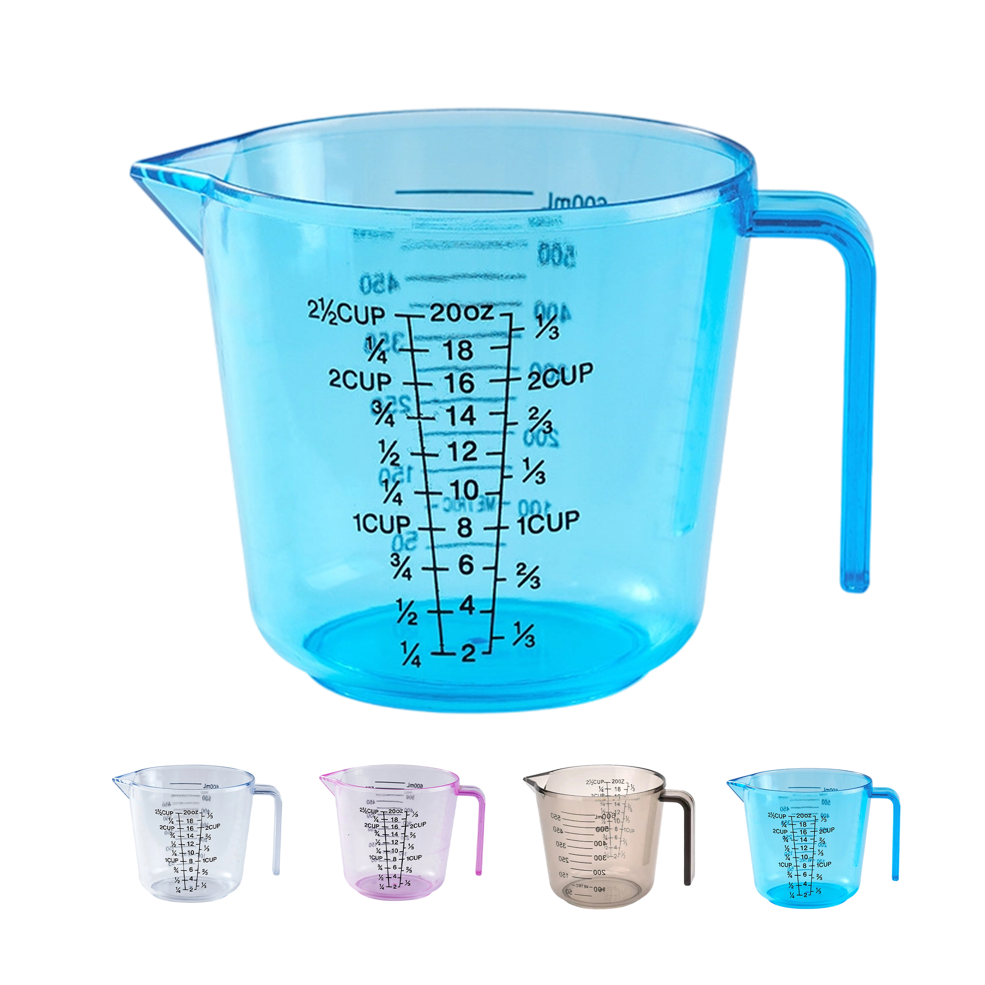 Plastic Kitchen Measuring Cup 20oz Capacity With Pour Spout 4