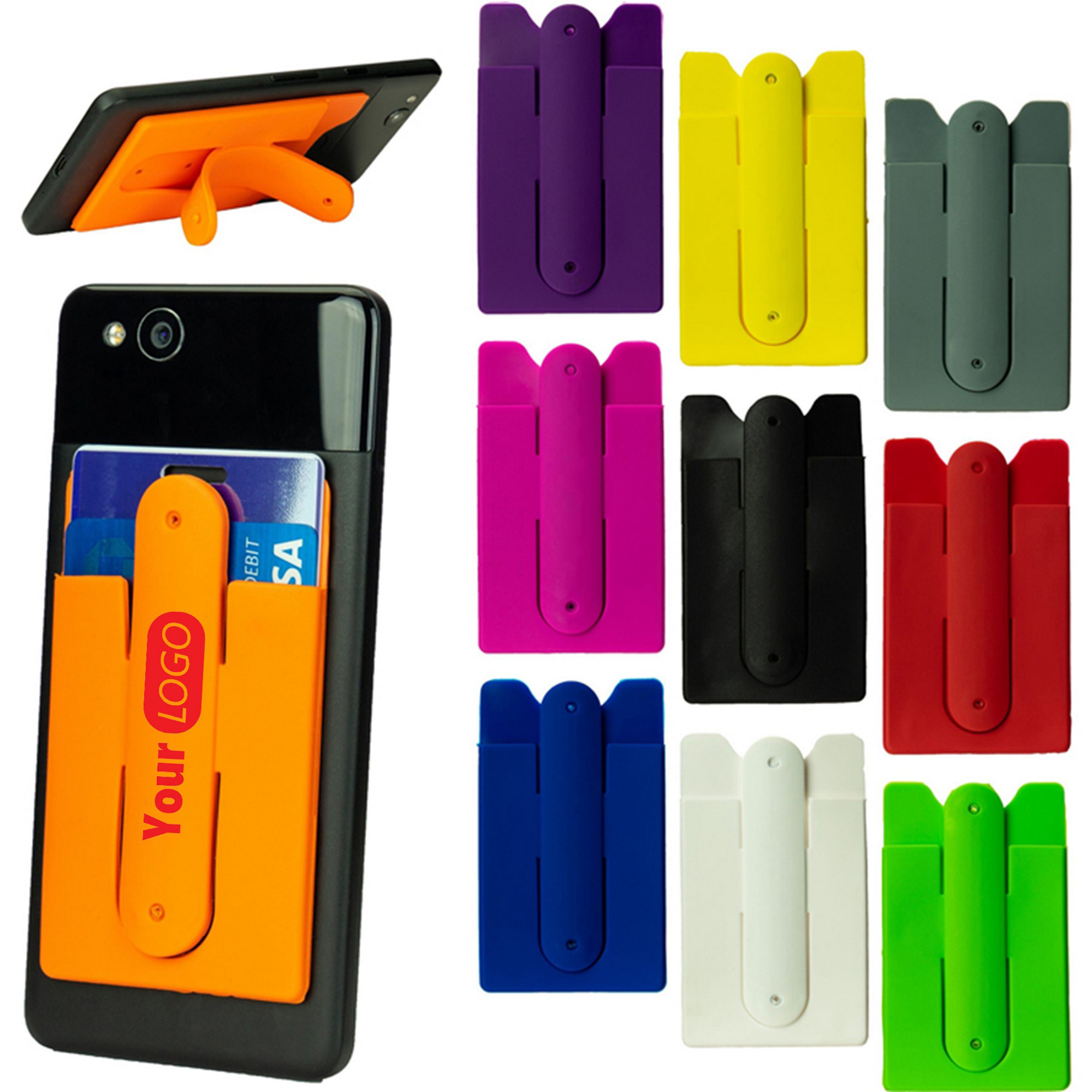 Silicone Mobile Phone Holder With Pocket