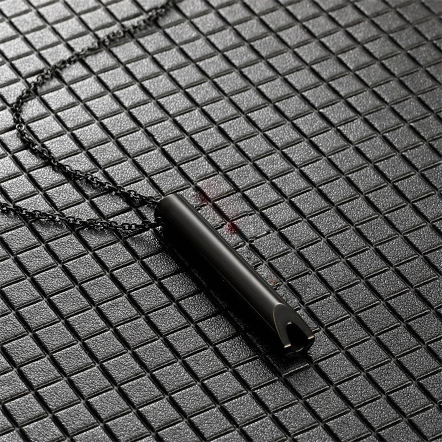 Stainless Steel Meditation Whistle Necklace 4