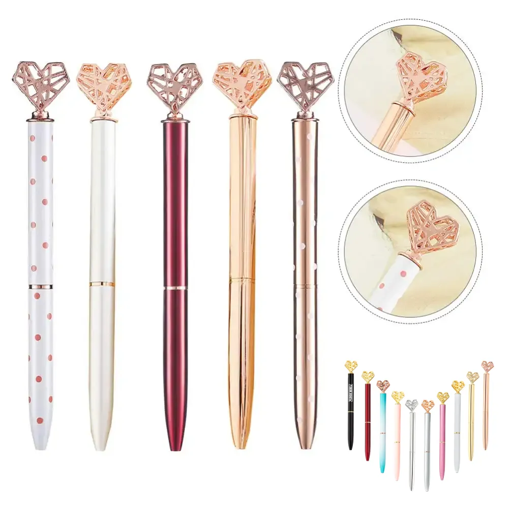 Heart Rose Gold Metal Pen 7