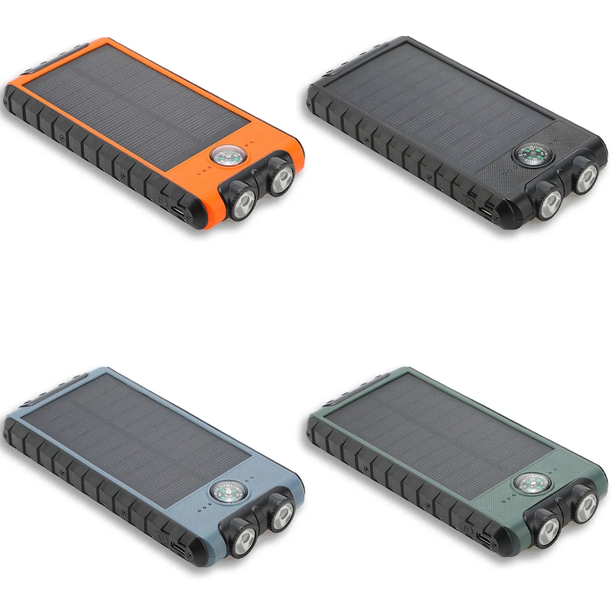 Outdoor Multifunctional Solar Power Bank With LED Light 4