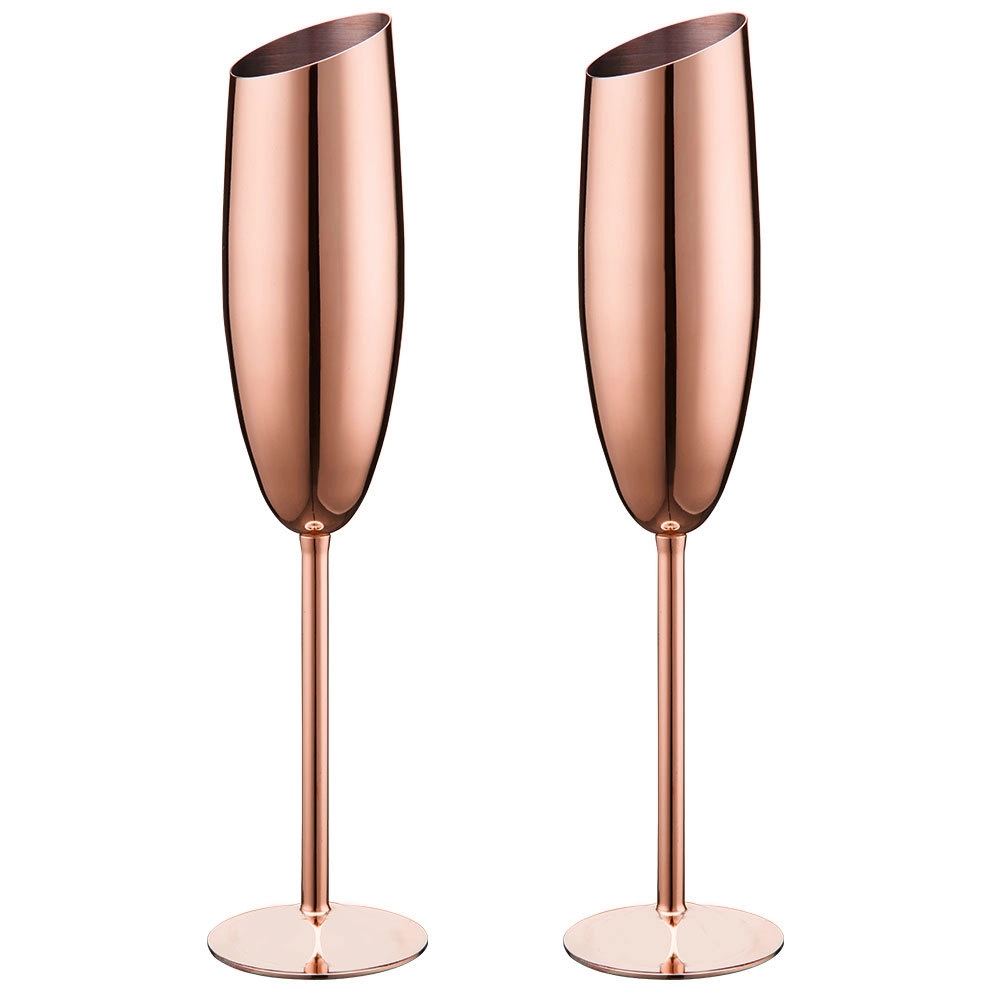 Custom 7 oz Stainless Steel Champagne Flute Glasses 5