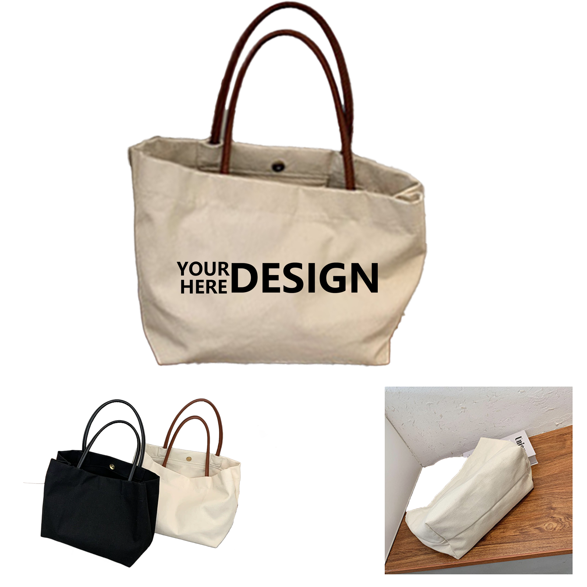 Canvas Shoulder Bag with Big Capacity 2