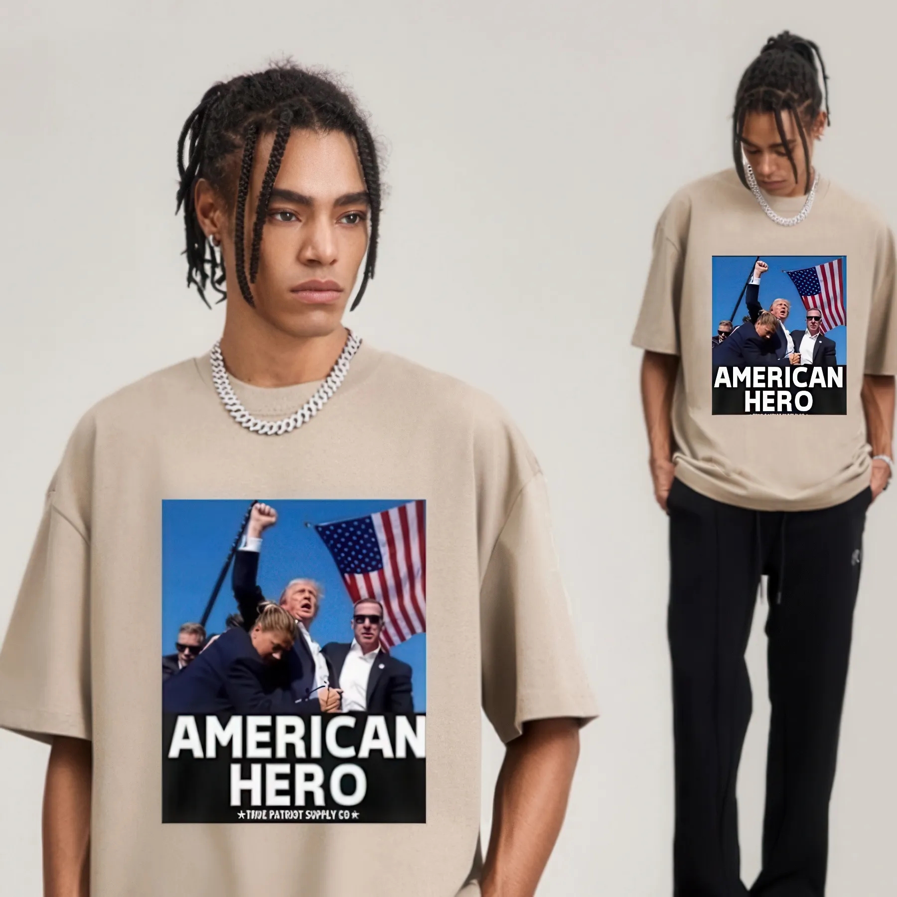 American Hero Trump Cotton Short Sleeve T-Shirt 6