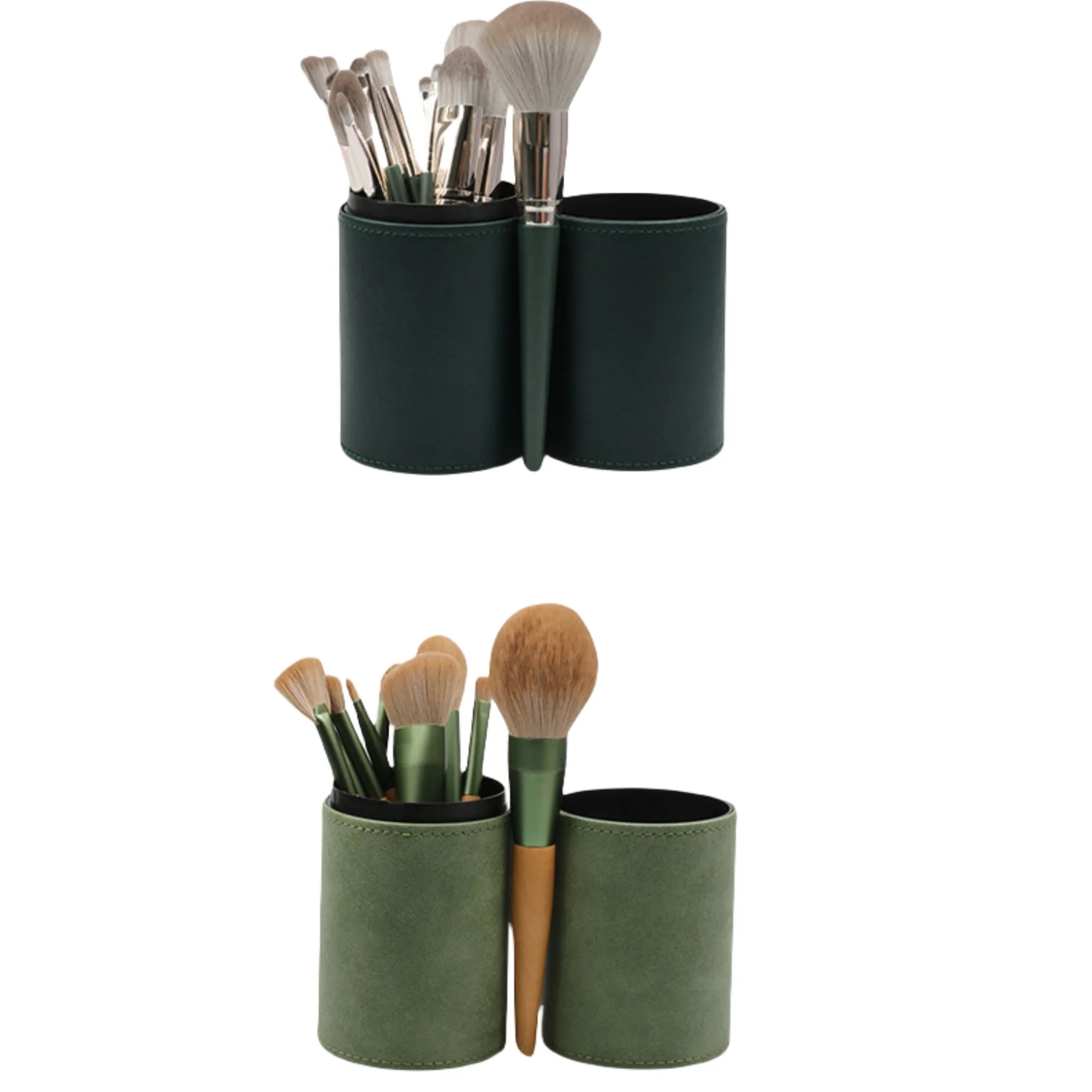 Leather Makeup Tool Brush Pencil Holder Pen Storage Case Box 2