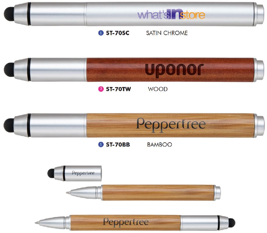 Stylus-70 Wooden Capped Stylus & Ballpoint Pen 3