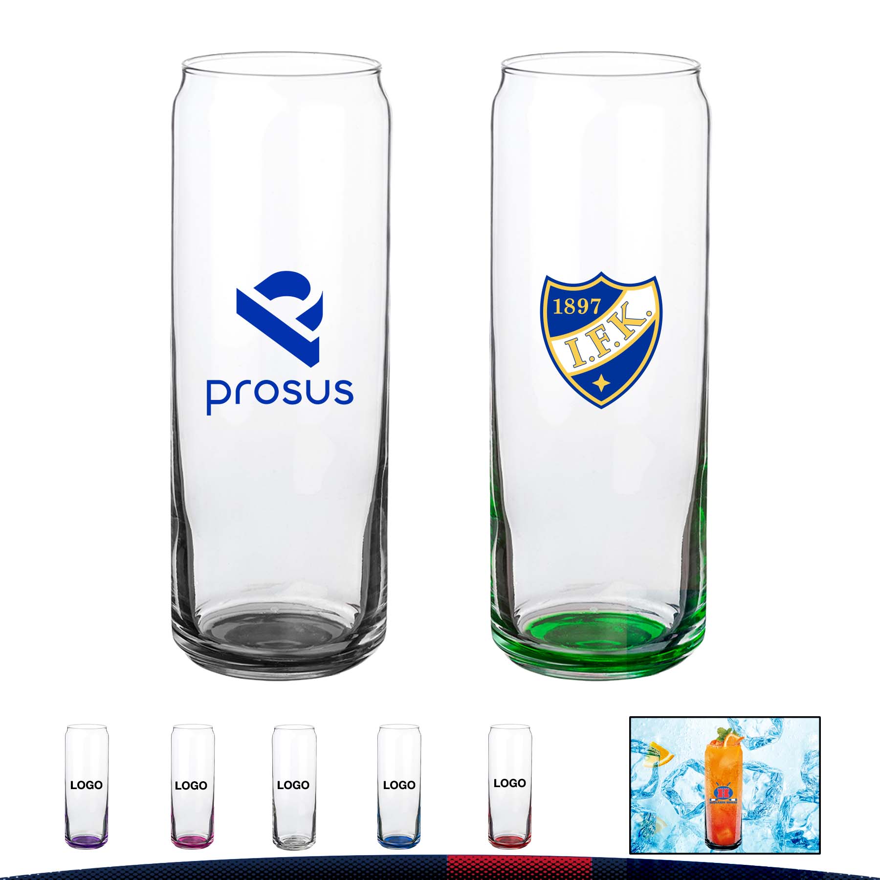 12.5 oz. Libbey Slim Can Beer Glasses 3