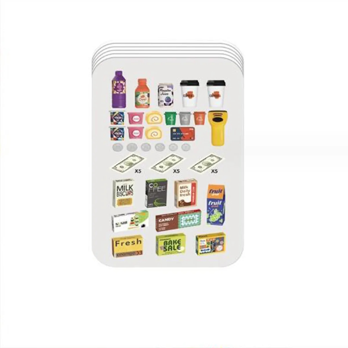 Cash Register Playset for Kids - 46PCS Pretend Play 3