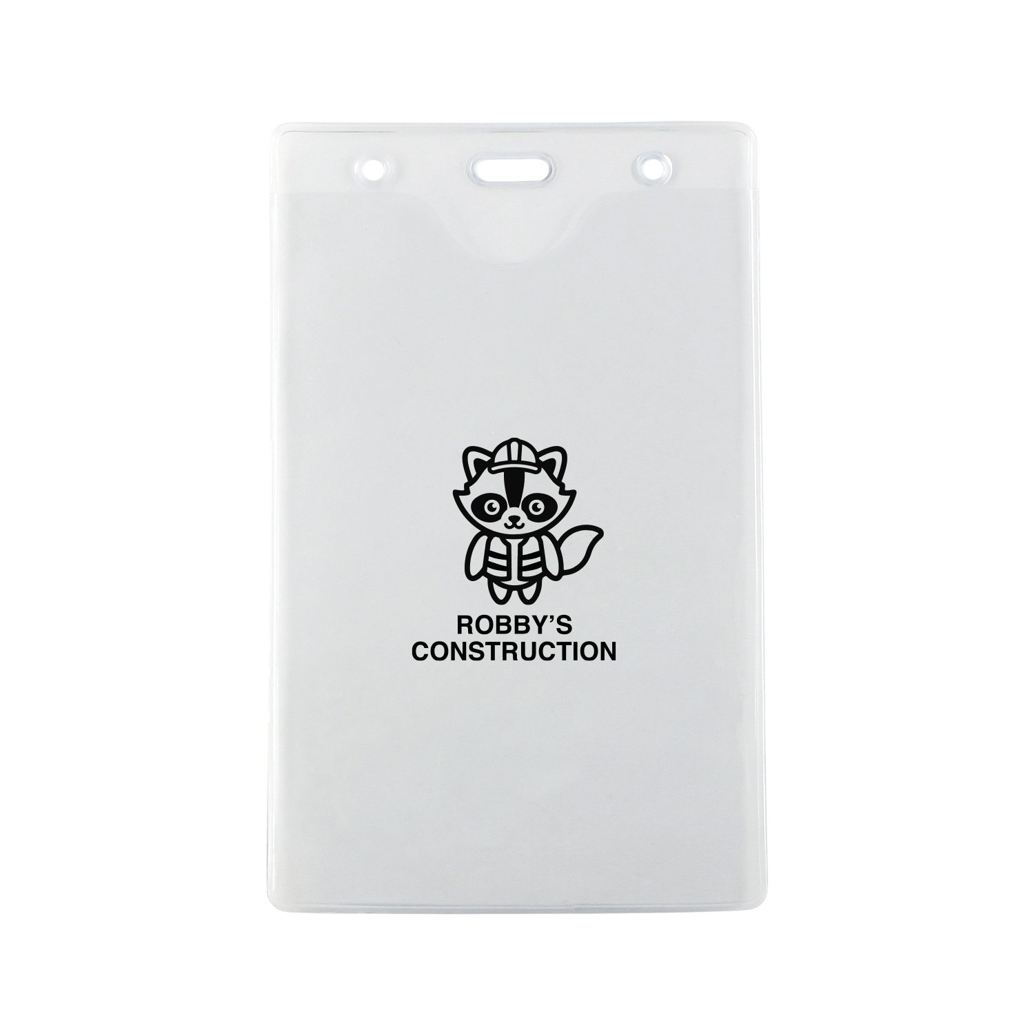 4.25" W x 6.75" H - Vertical Clear Vinyl Badge Holder (1 Color Imprint) 2