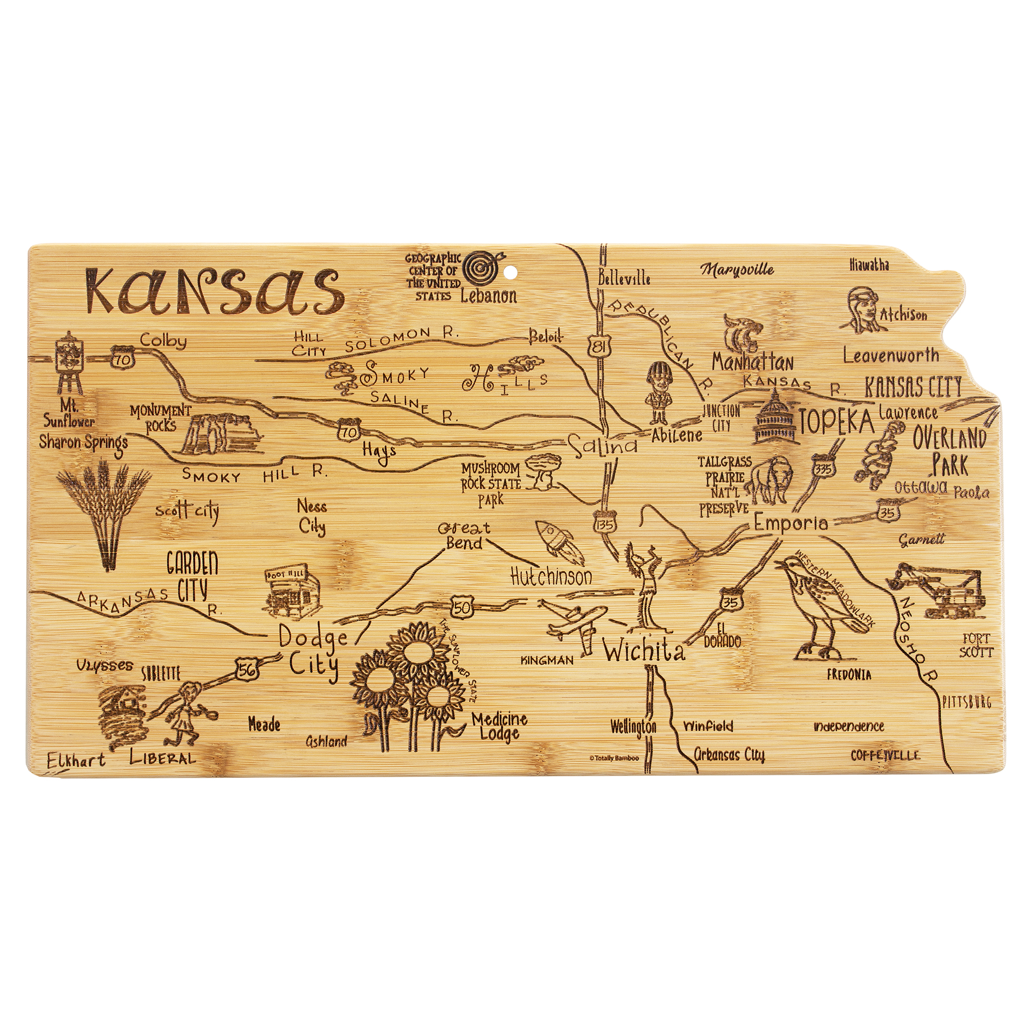 Destination Kansas Cutting & Serving Board