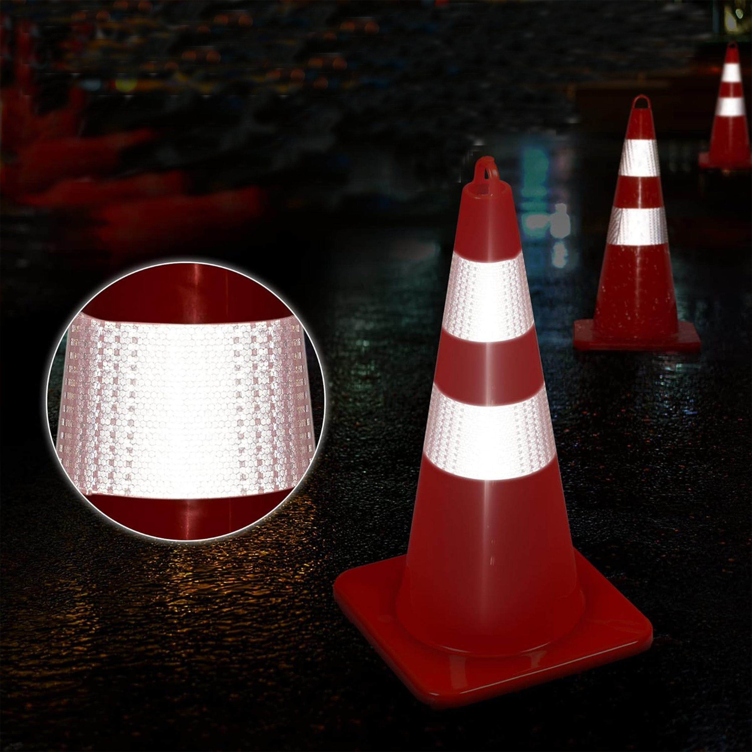 Plastic Carrying A Handheld Cone-Shaped Traffic Safety Cones 3