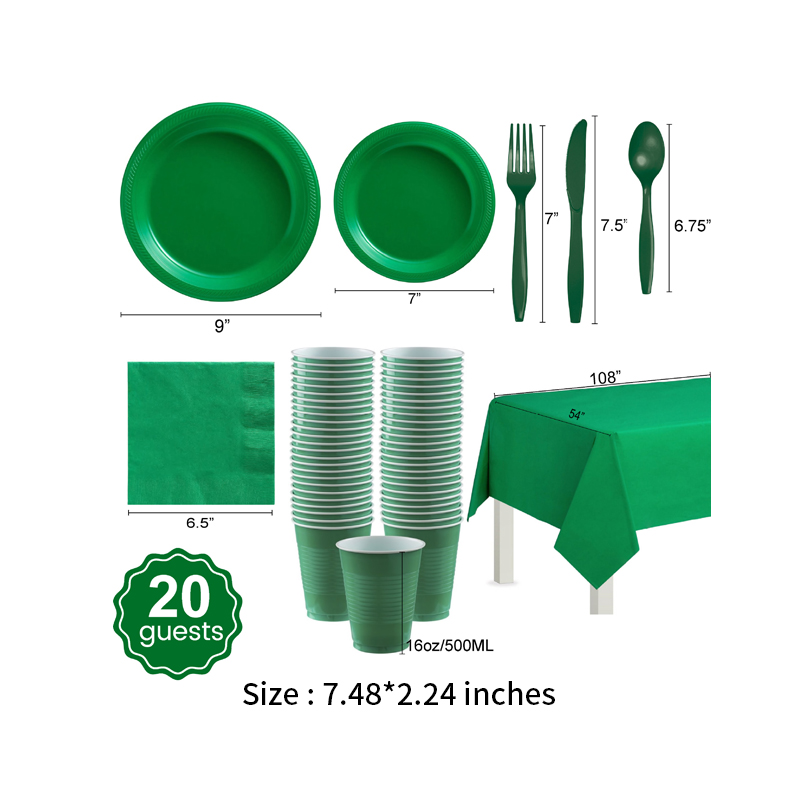 Set for 20 People Disposable Party Supplies 2
