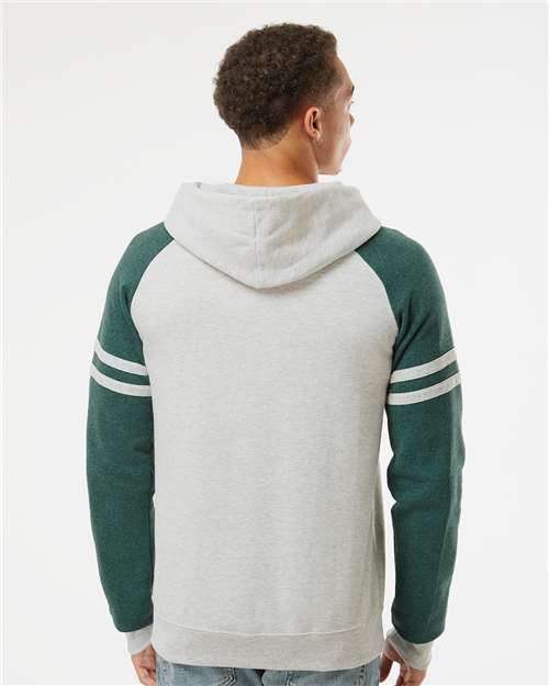 Unisex Nublend® Varsity Colorblocked Raglan Hooded Sweatshirt - 97CR 12