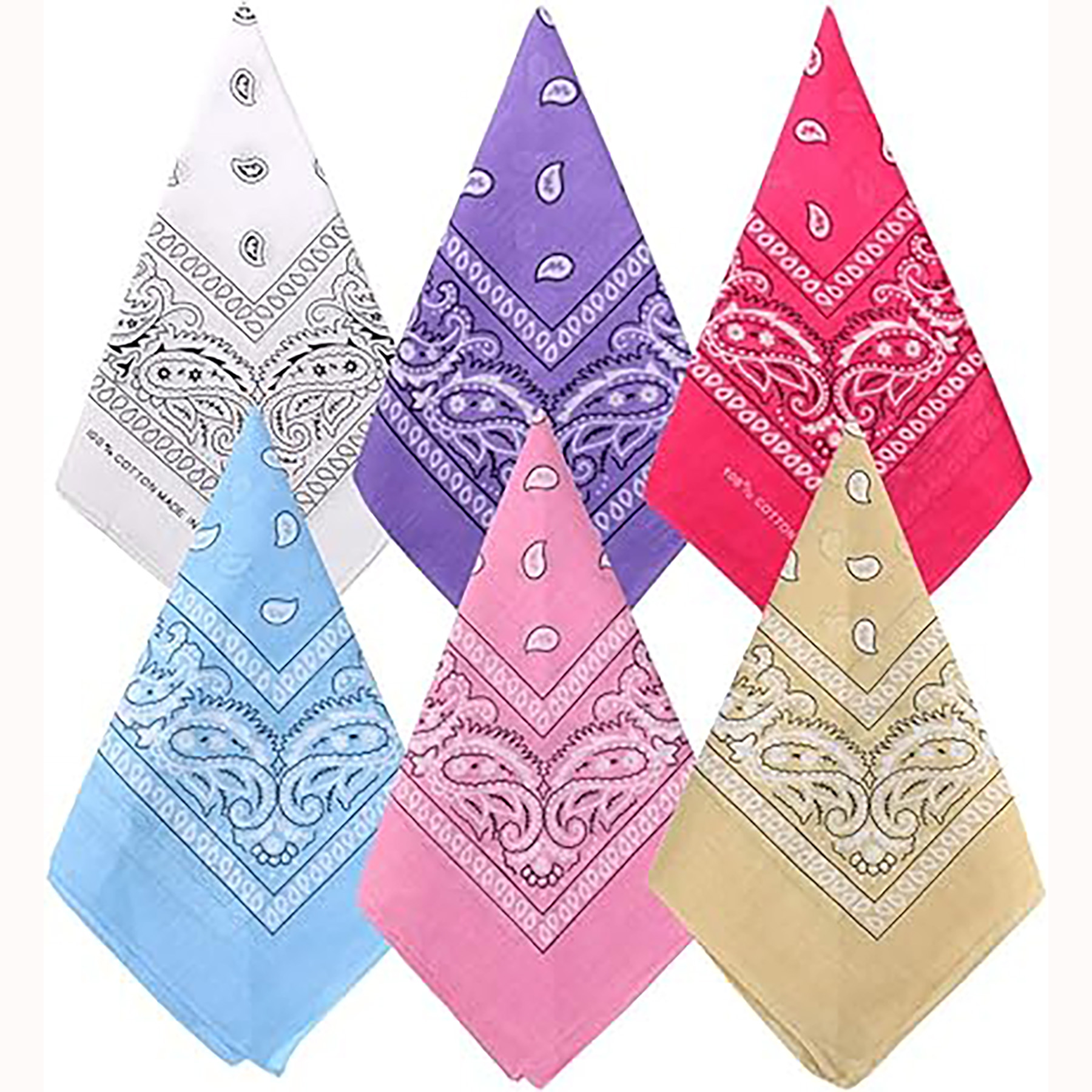 Pure Cotton Paisley Pattern Bandanas 8