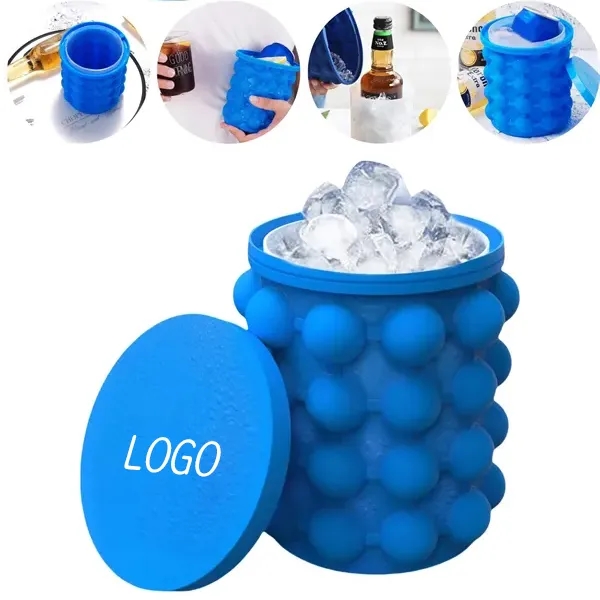 Silicone Ice Bucket - Flexible Freezer Container 4