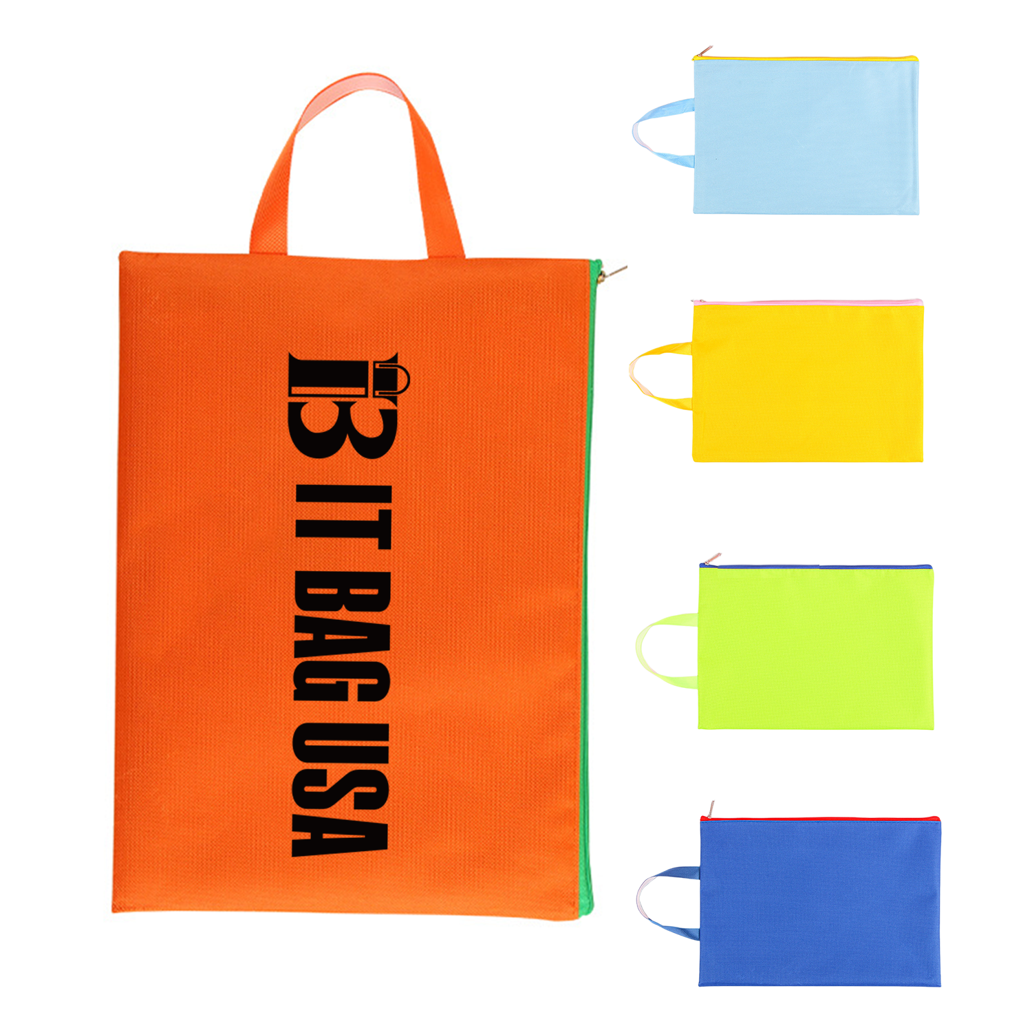 A4 Oxford Zipper File Pouch Bag 12