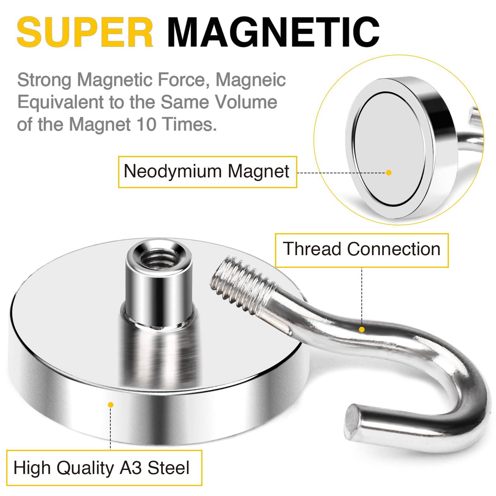 DIYMAG Neodymium Iron Boron Super Strong Magnetic Hook 5