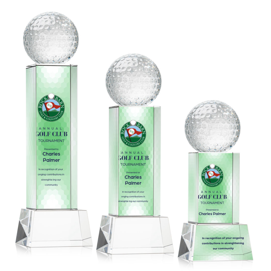 Golf Ball VividPrint™ Award on Belcroft - Clear 3