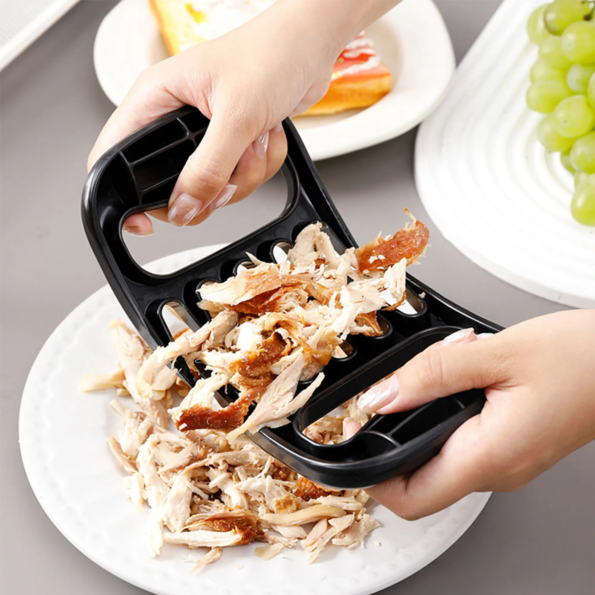 MOQ 50 2-in-1 Plastic BBQ Meat Shredder Set 3