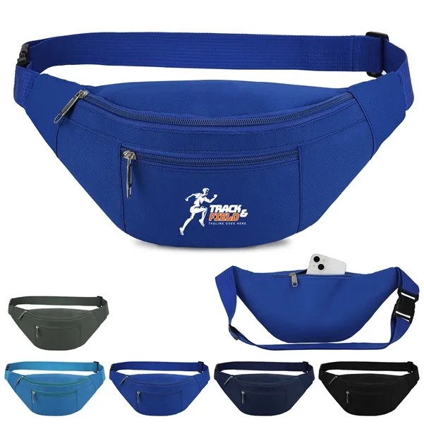 3 Zipper Pocket Fanny Pack With Adjustable Belt 2