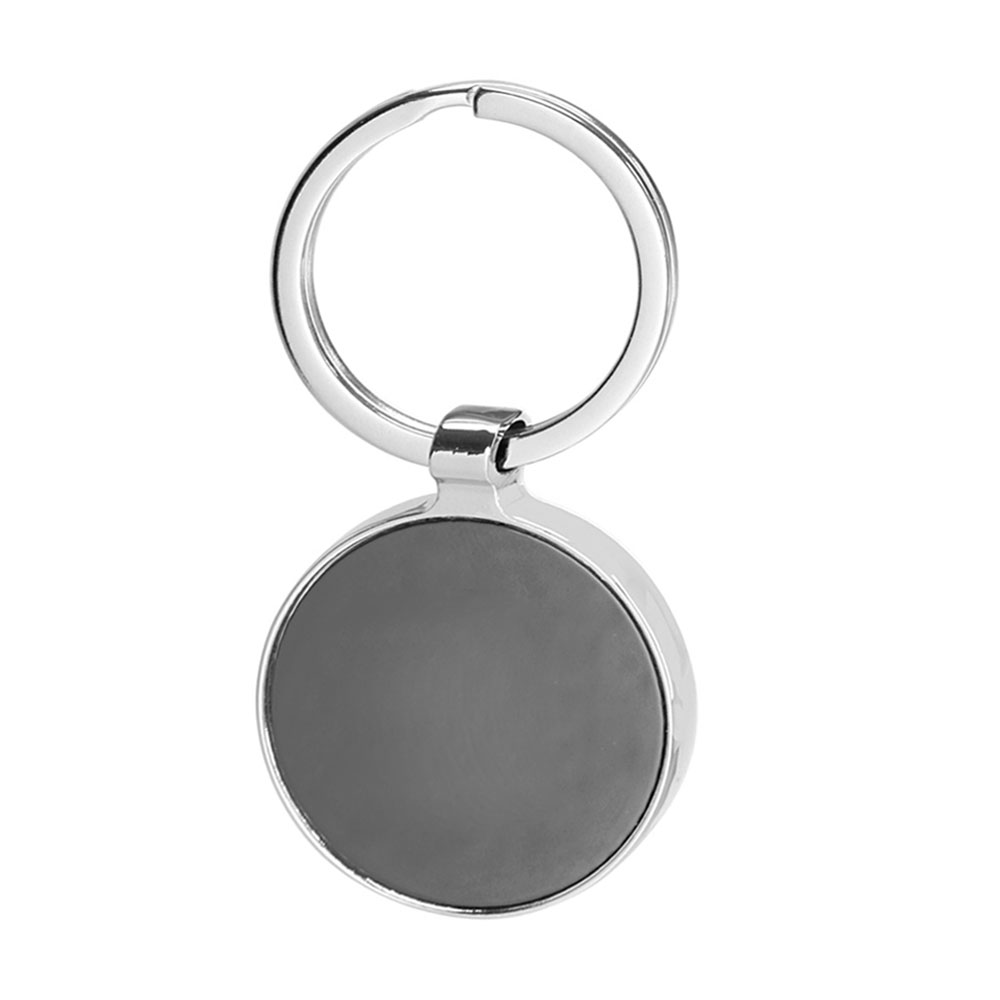 Round Black Keychains