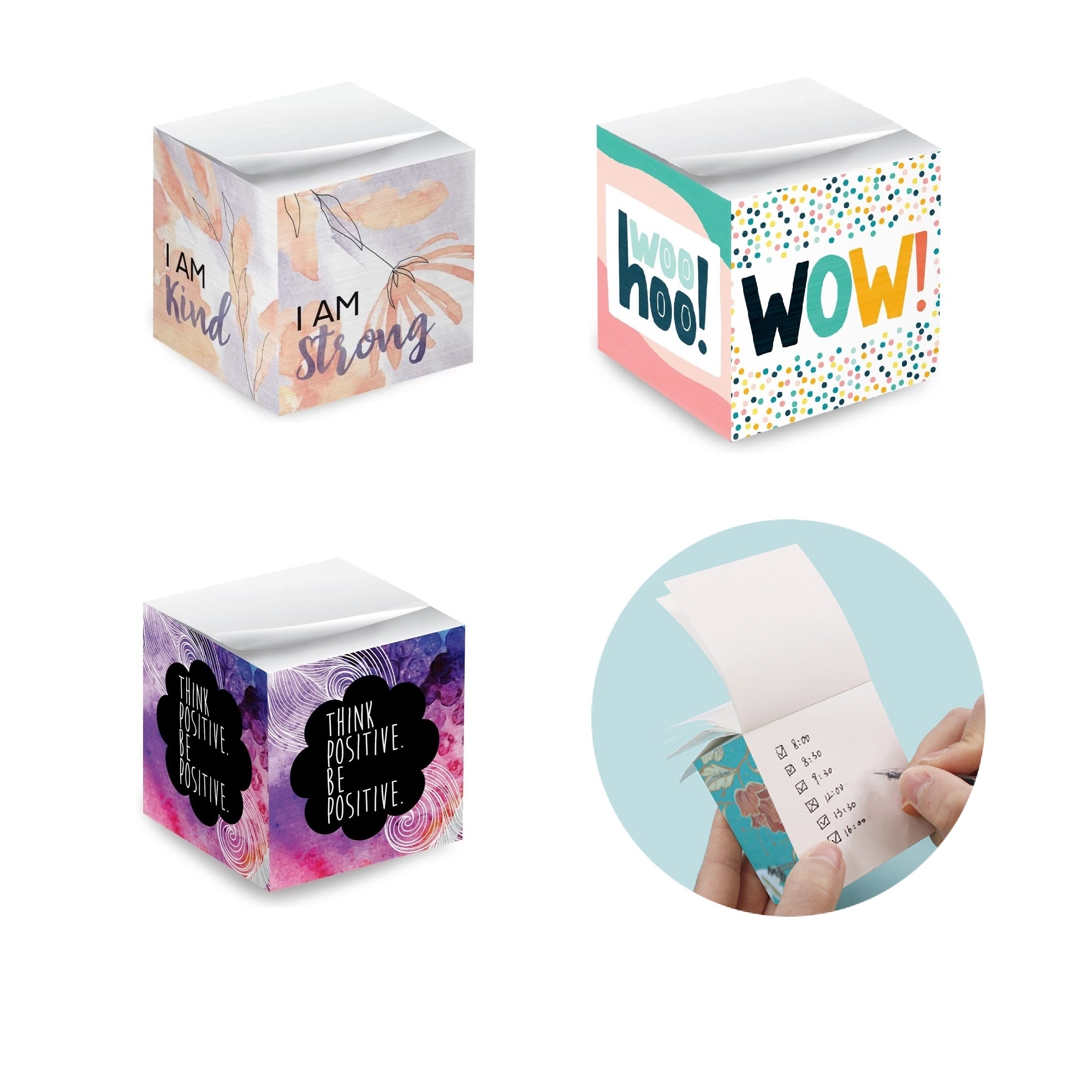 Custom 2.75" Full color Post-it Note Cube Paper Brick 2