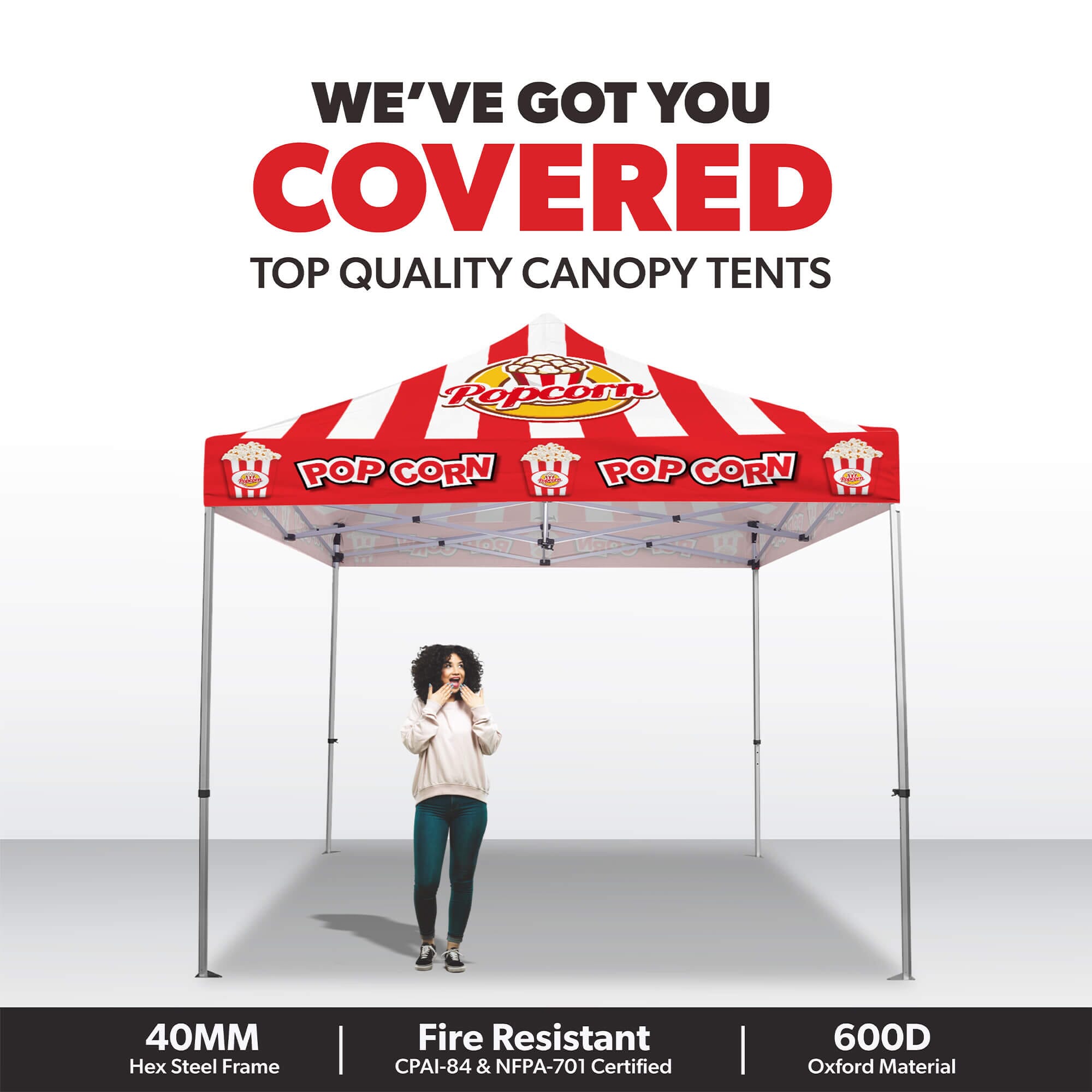 10ft x 10ft Custom Canopy Tent w/ Billboard Banner 5