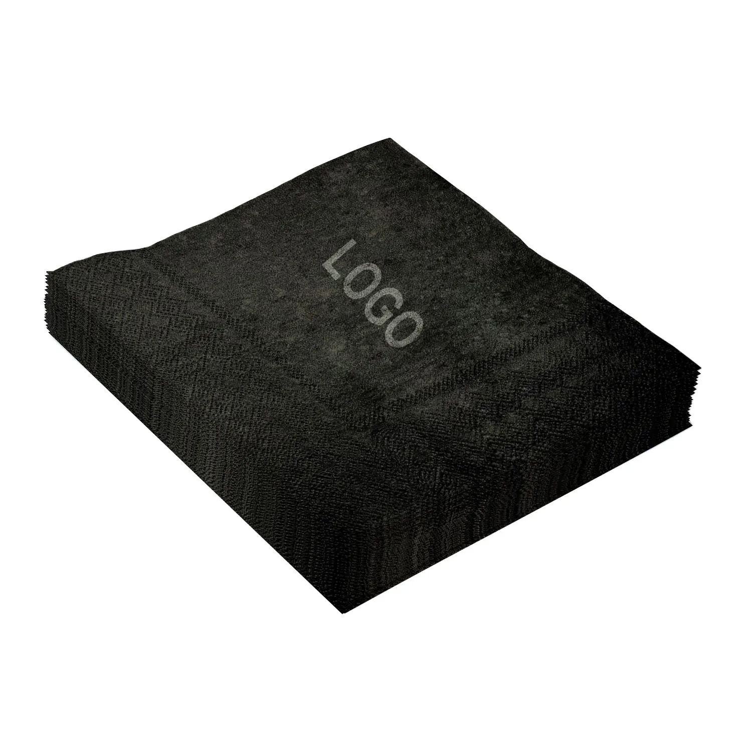 6.5"x6.5" Black Napkins 2
