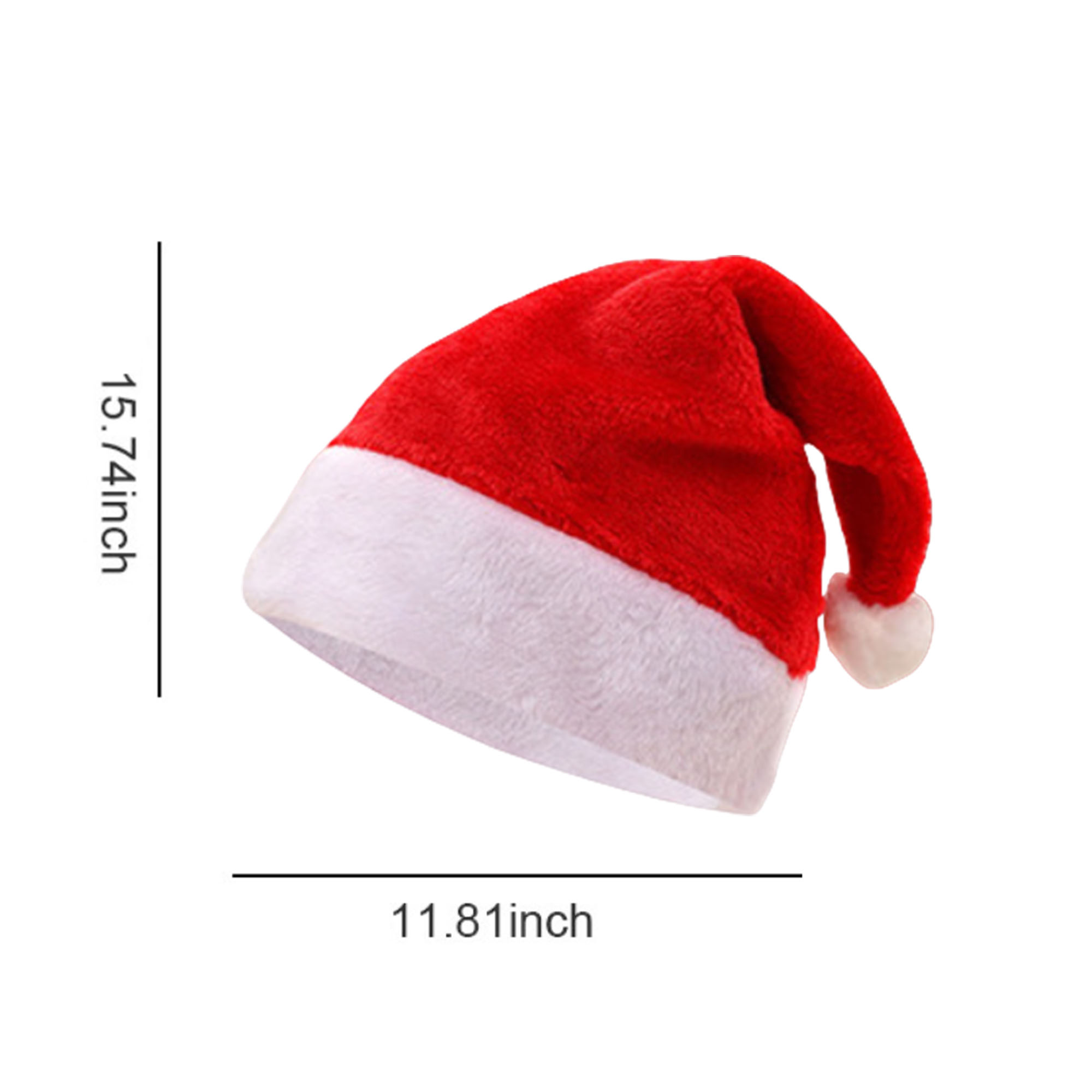 New Year Velvet Thickened Christmas Hat 1
