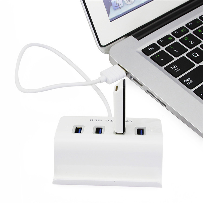 4-Port USB & Type C 3.0 Hub with Phone Holder 1