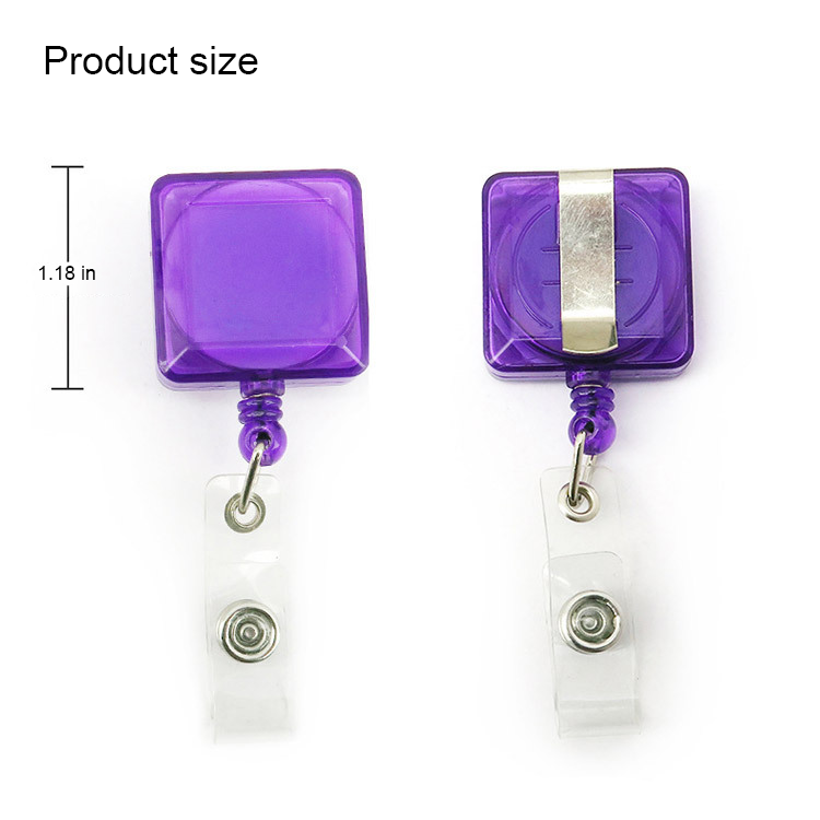 Square Retractable Badge Holder 4