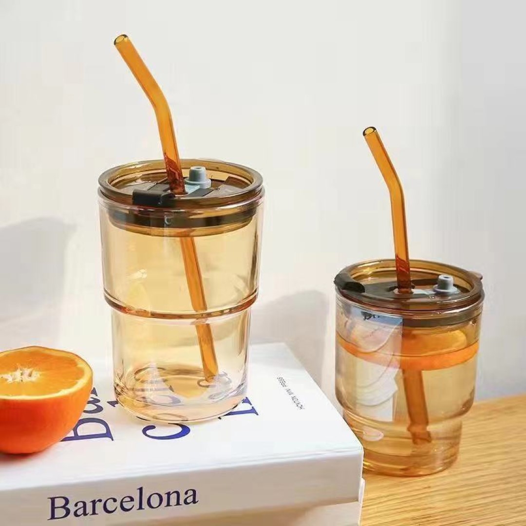 Straw Cup With Lid 3