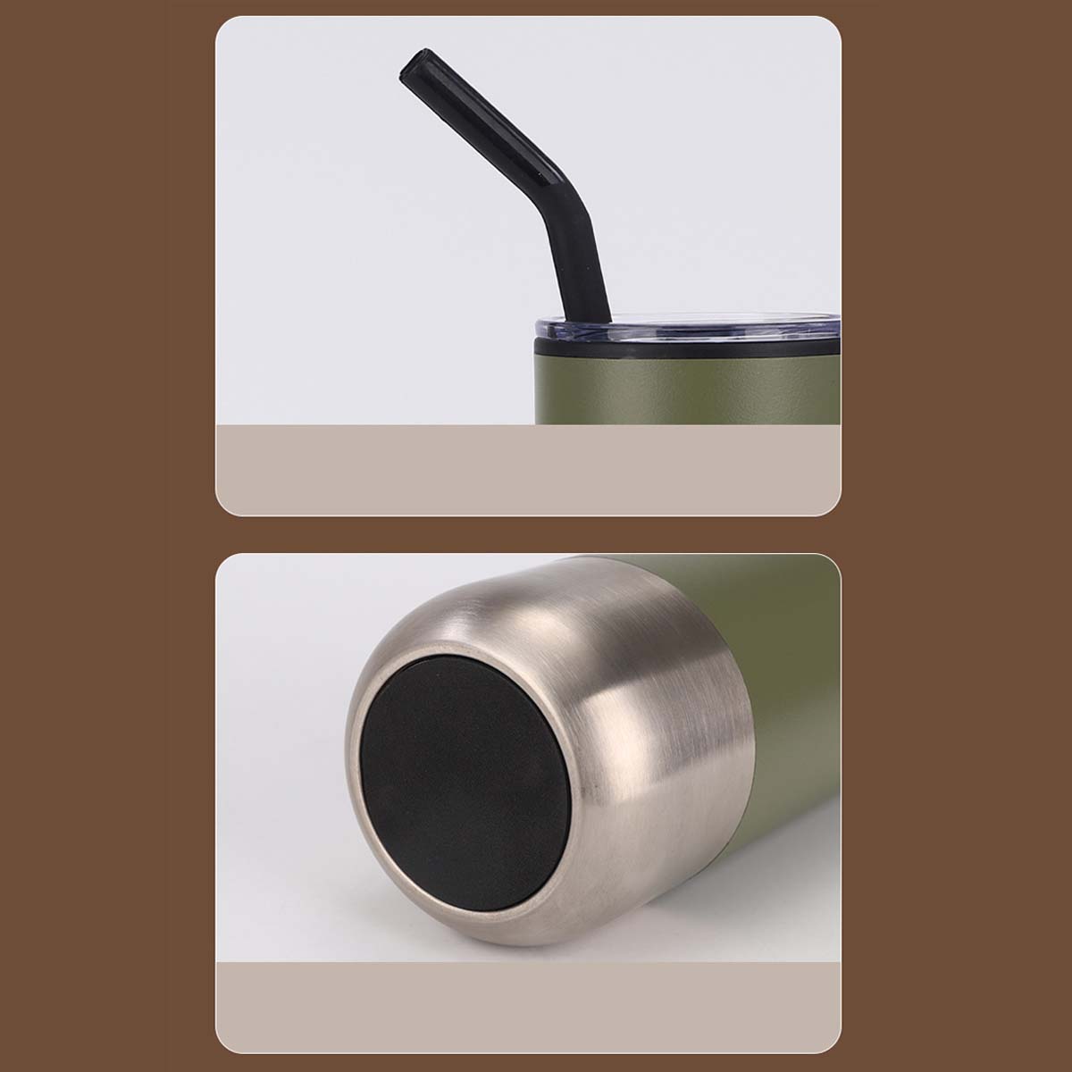 Durable Insulated Gift Stainless Steel Tumbler with Straw 5