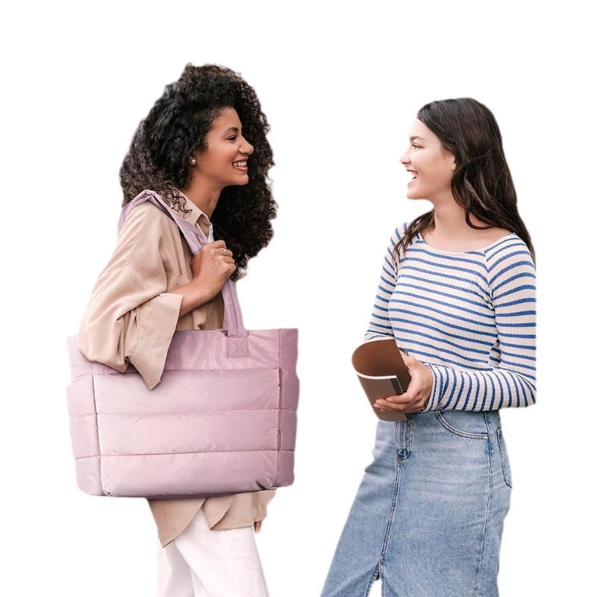Lightweight Puffy Tote Bag With Compartments 6