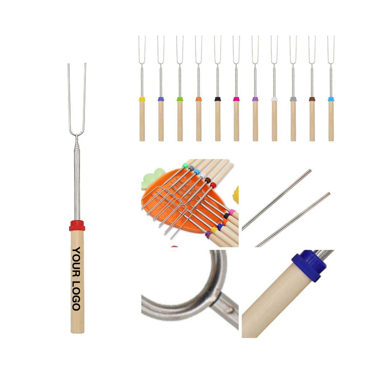 Adjustable Stainless BBQ Fork for Camping and Grilling 3