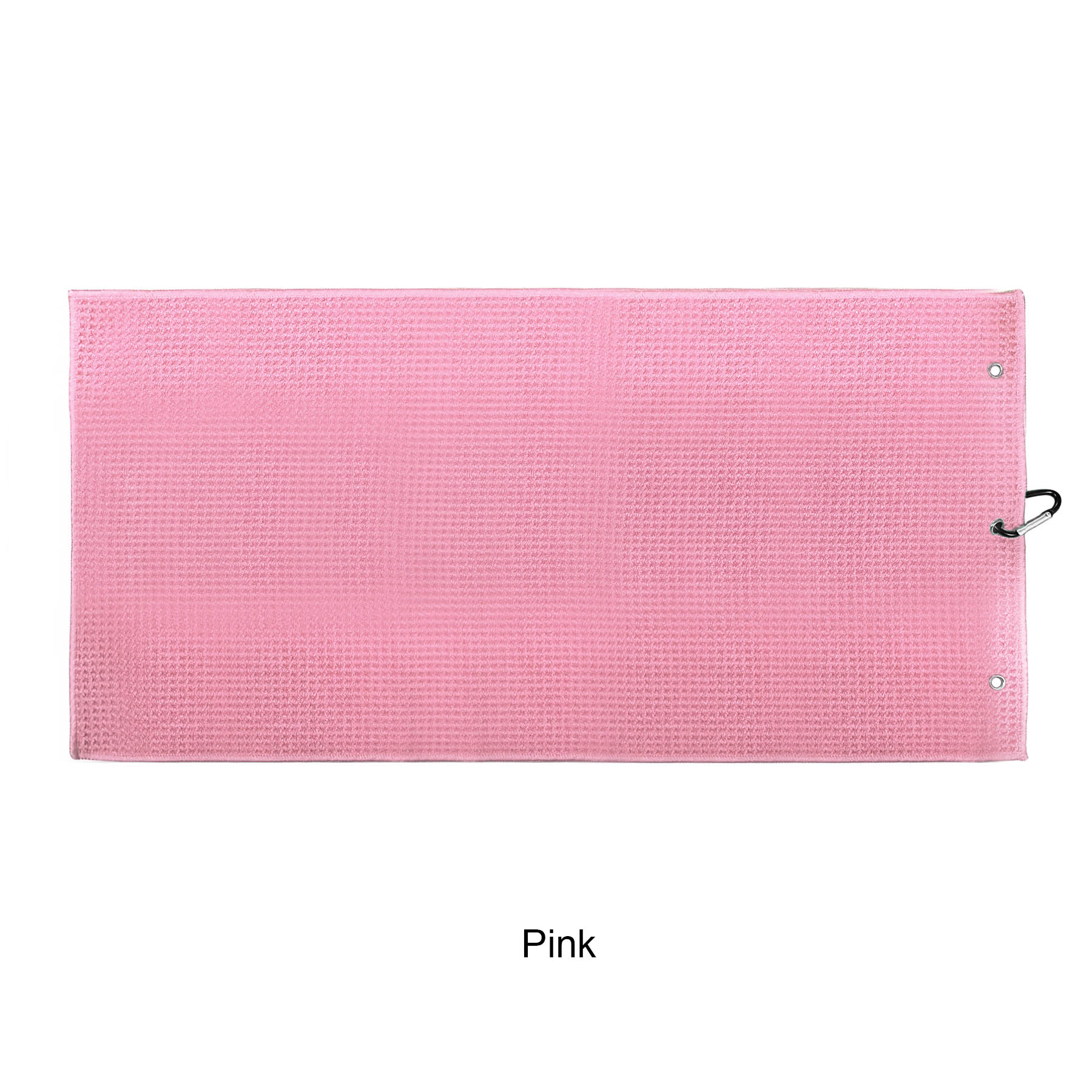 Microfiber Waffle Two-fold Golf Towel w/ Carabiners Clip 12" x 24" 1